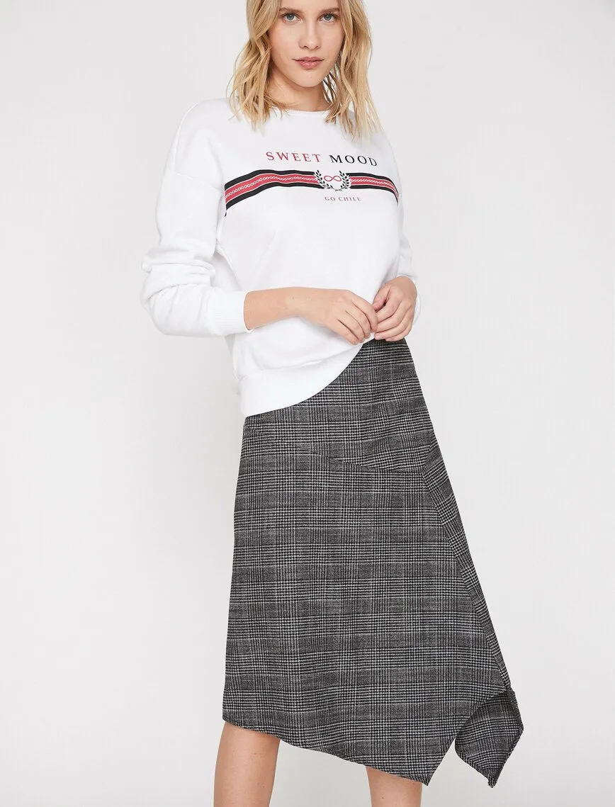 12248 Anthracite Midi Skirt