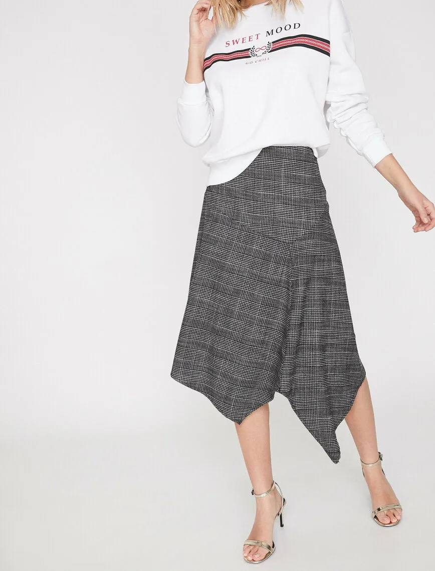 12248 Anthracite Midi Skirt