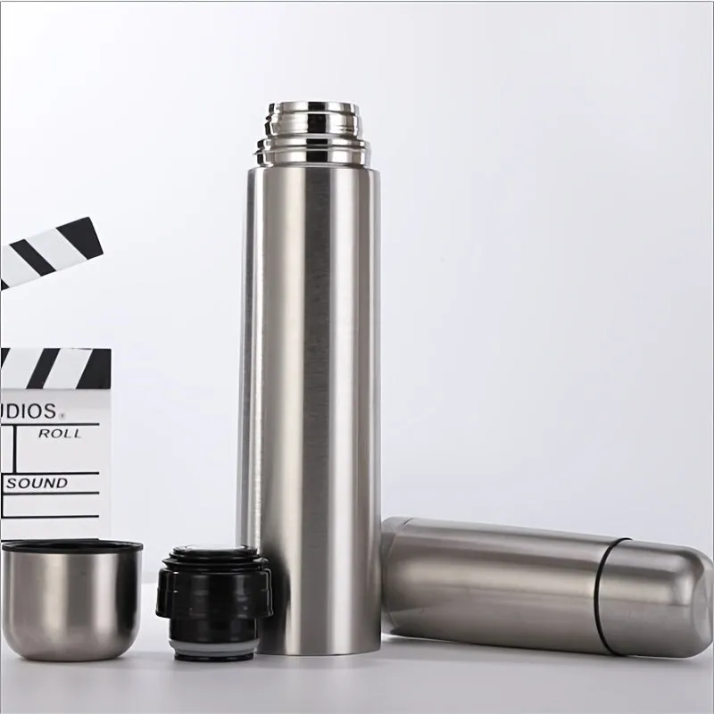 1pc 17oz/34oz Insulated Stainless Steel Thermal Vacuum Flask - Large Capacity, Double-Walled, Leak-Proof, and Sweat-Free - Perfect for Hot and Cold Drinks, Tea, Coffee, Water, and Travel