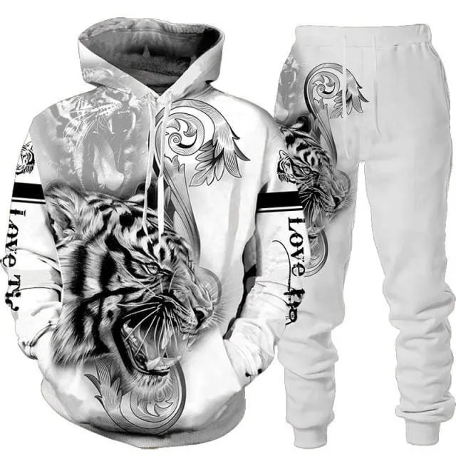 3D Printed Hoodie   Pants Suit Cool Men/Women 2 Pcs Sportwear Tracksuit Set Autumn And Winter Men's Clothing