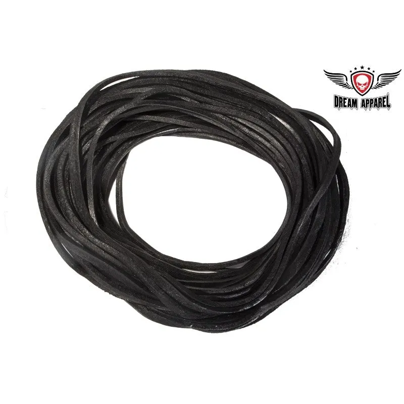 50 Feet Black Leather Lace