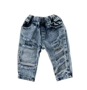 Acid Wash Ripped Jeans - TrendyDistressed Baby Jeans