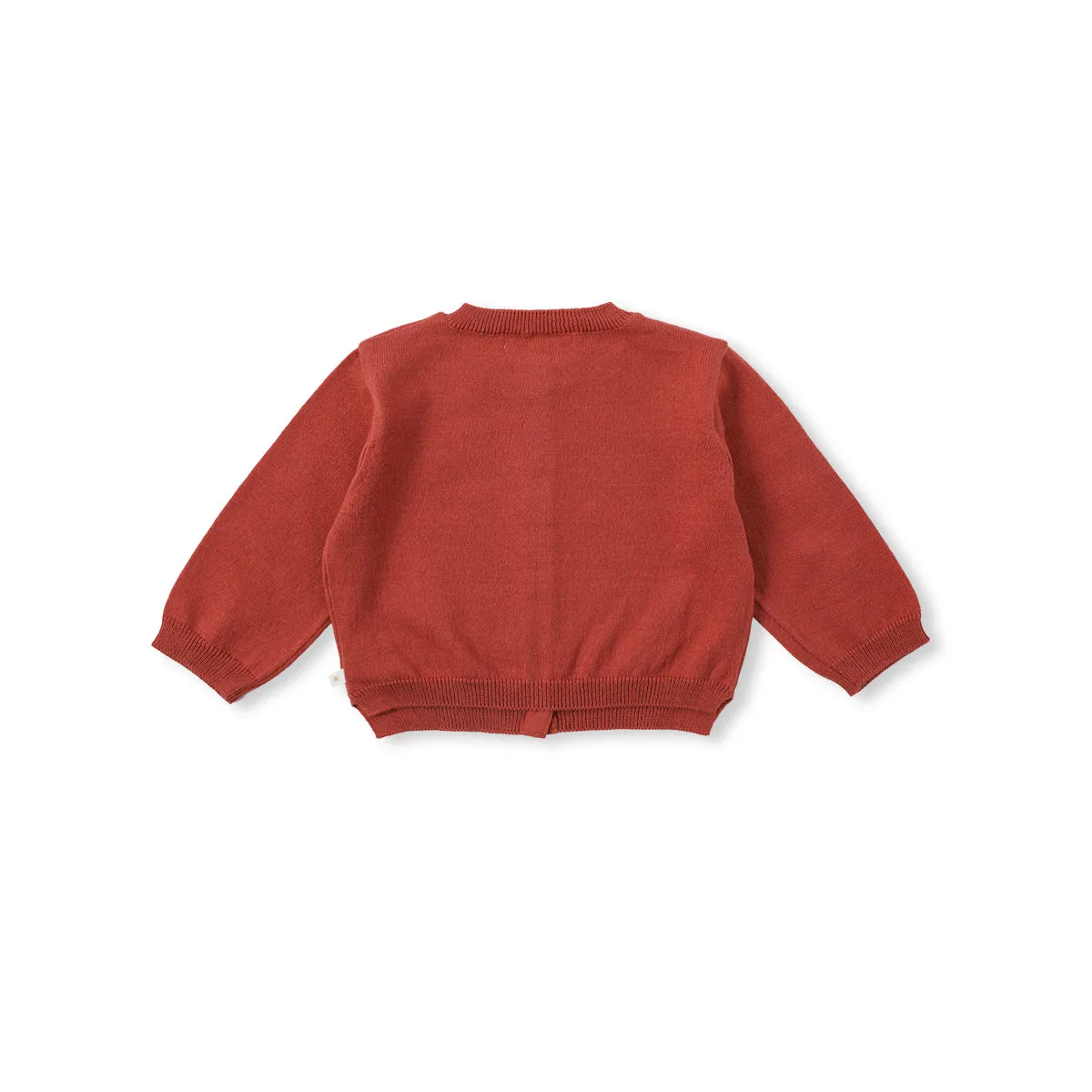 ADORABLE SHORT CARDIGAN-brick red