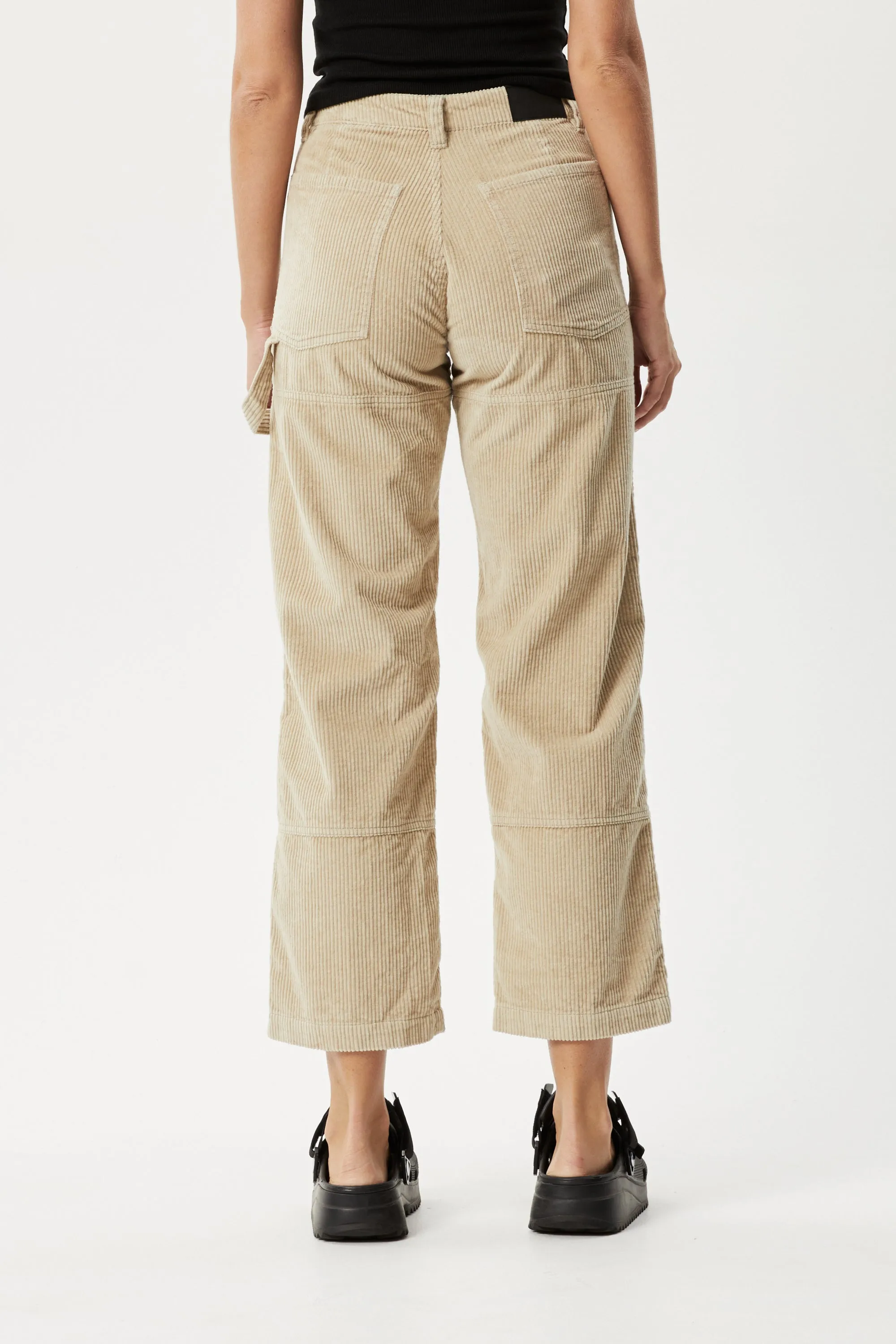 AFENDS Womens Paradise Moss - Corduroy Pants - Dark Ecru