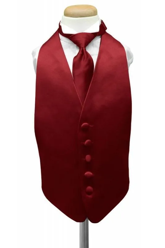 Apple Luxury Satin Kids Tuxedo Vest