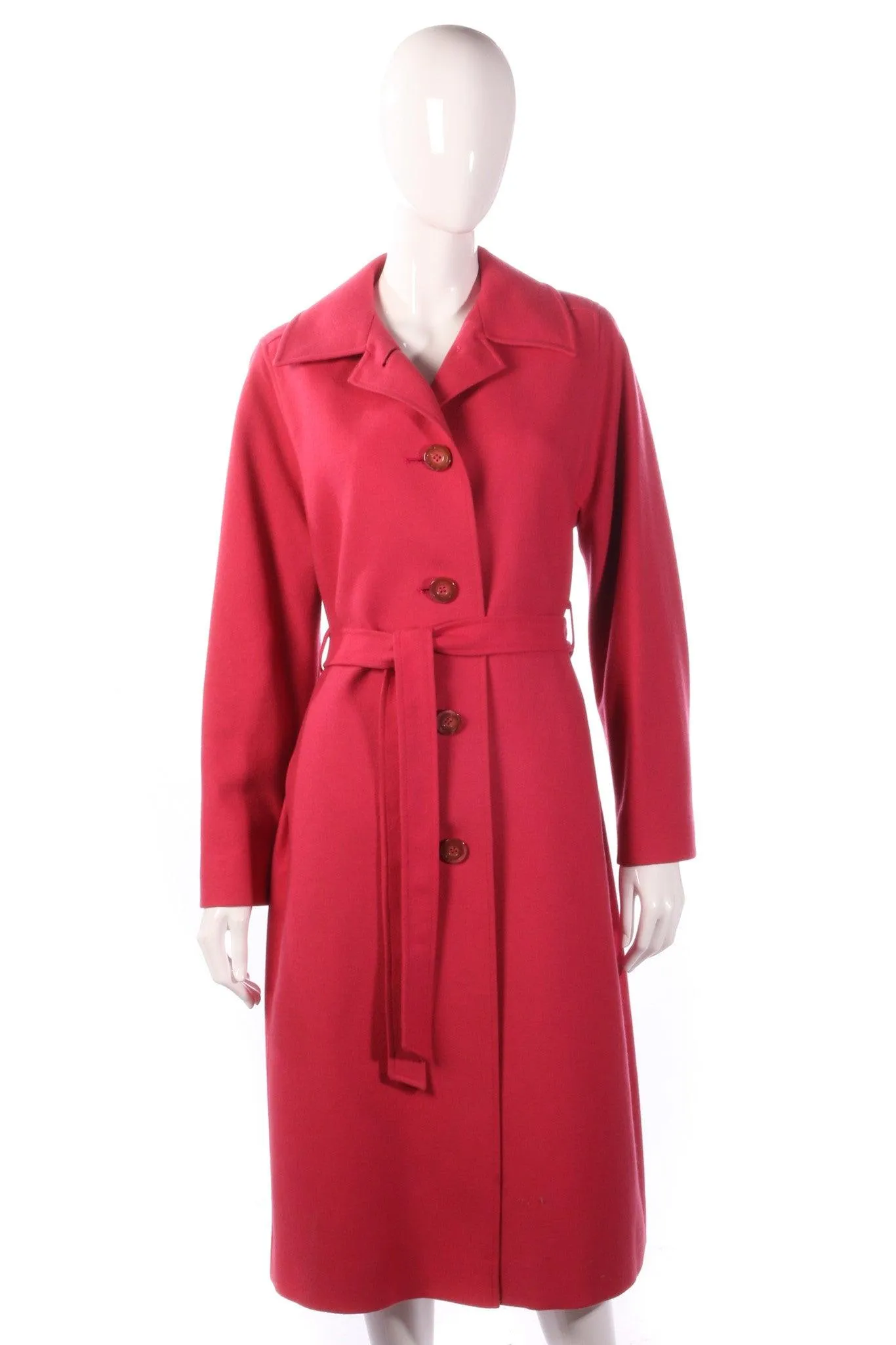 Aquascutum long pink coat size 18/20