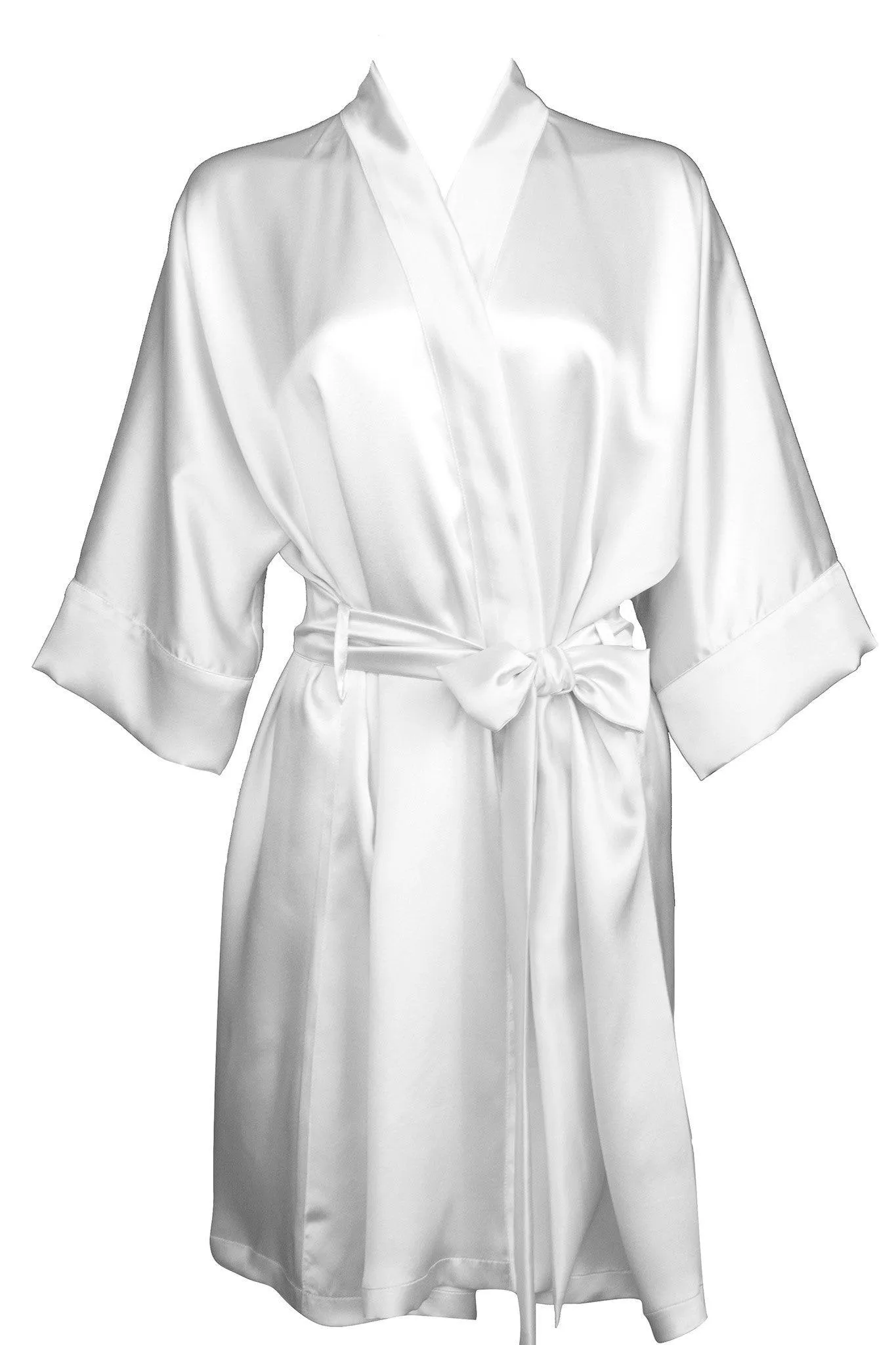 Arctic White Silk Kimono