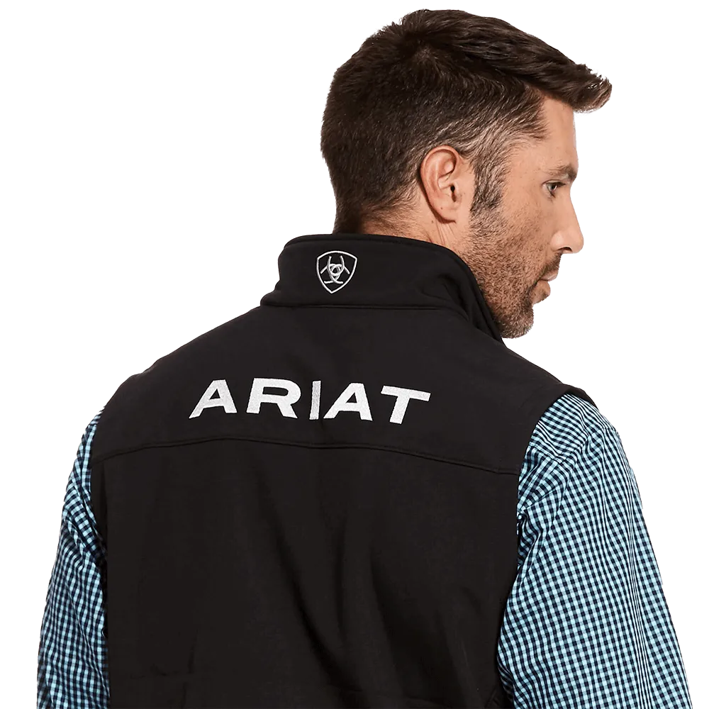 Ariat Men's Logo 2.0 Black Stretch Softshell Vest