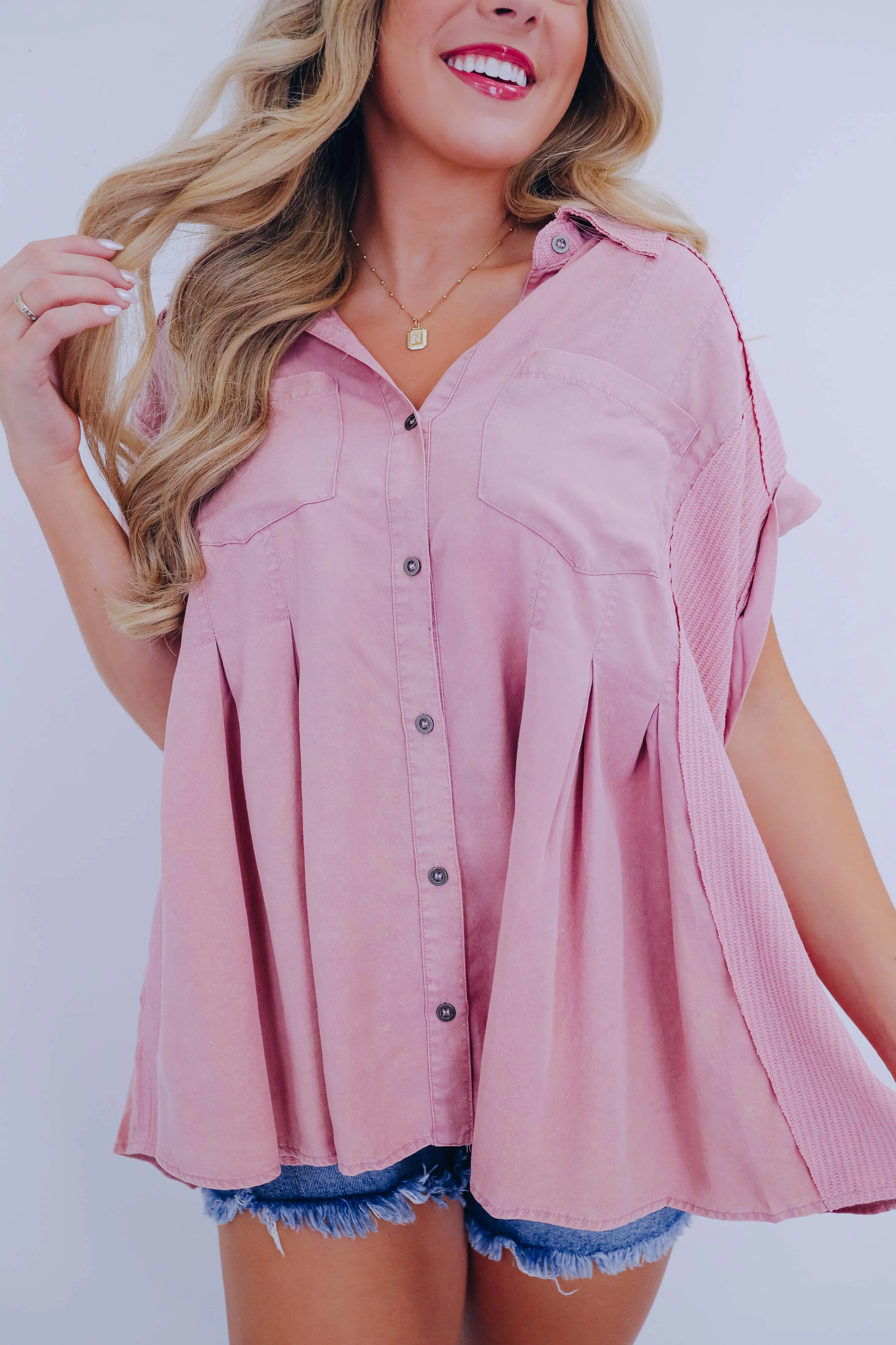 ***Arizona Oversized Button Up Shirt By Oli & Hali - 3 Colors SAMPLE