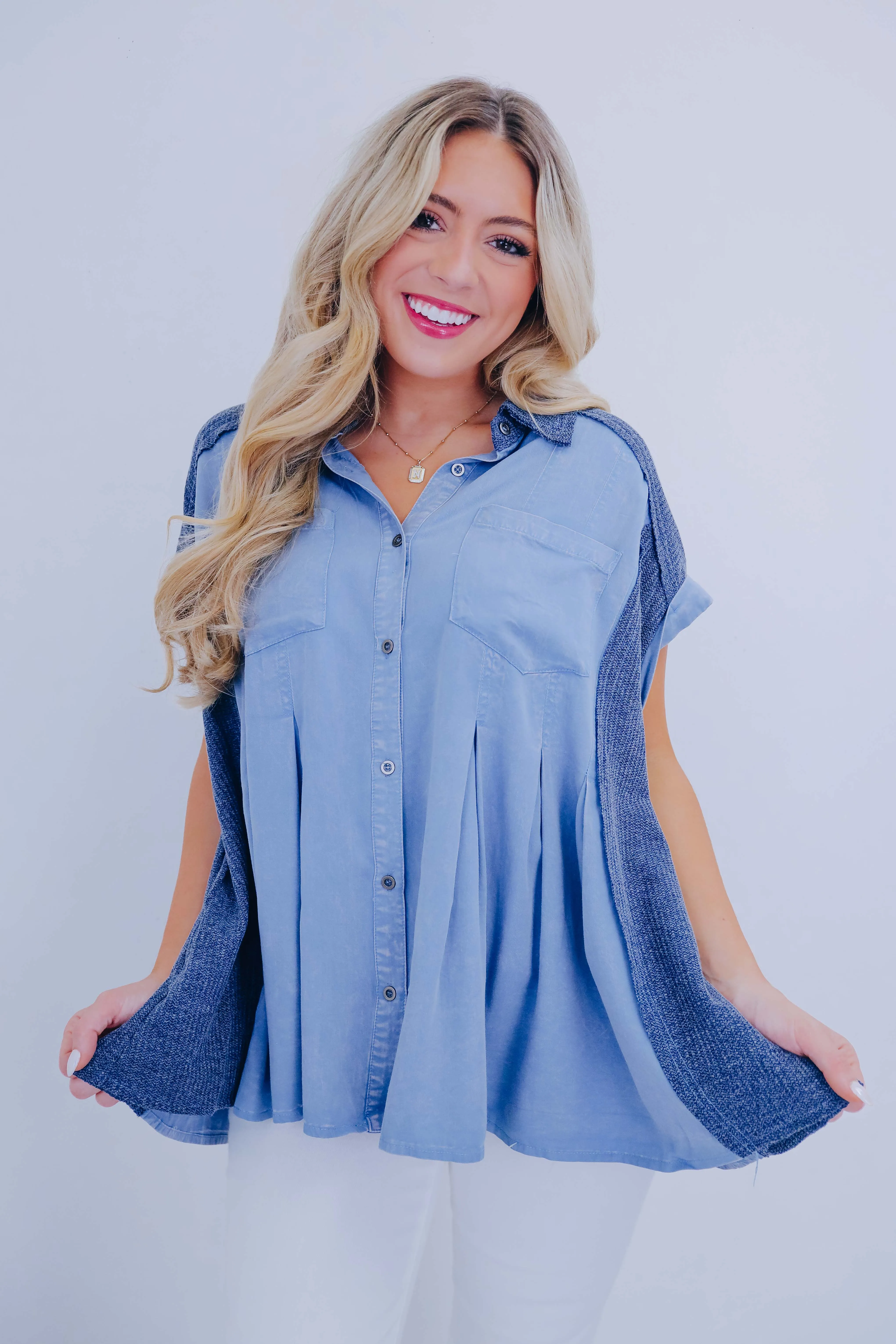 ***Arizona Oversized Button Up Shirt By Oli & Hali - 3 Colors SAMPLE