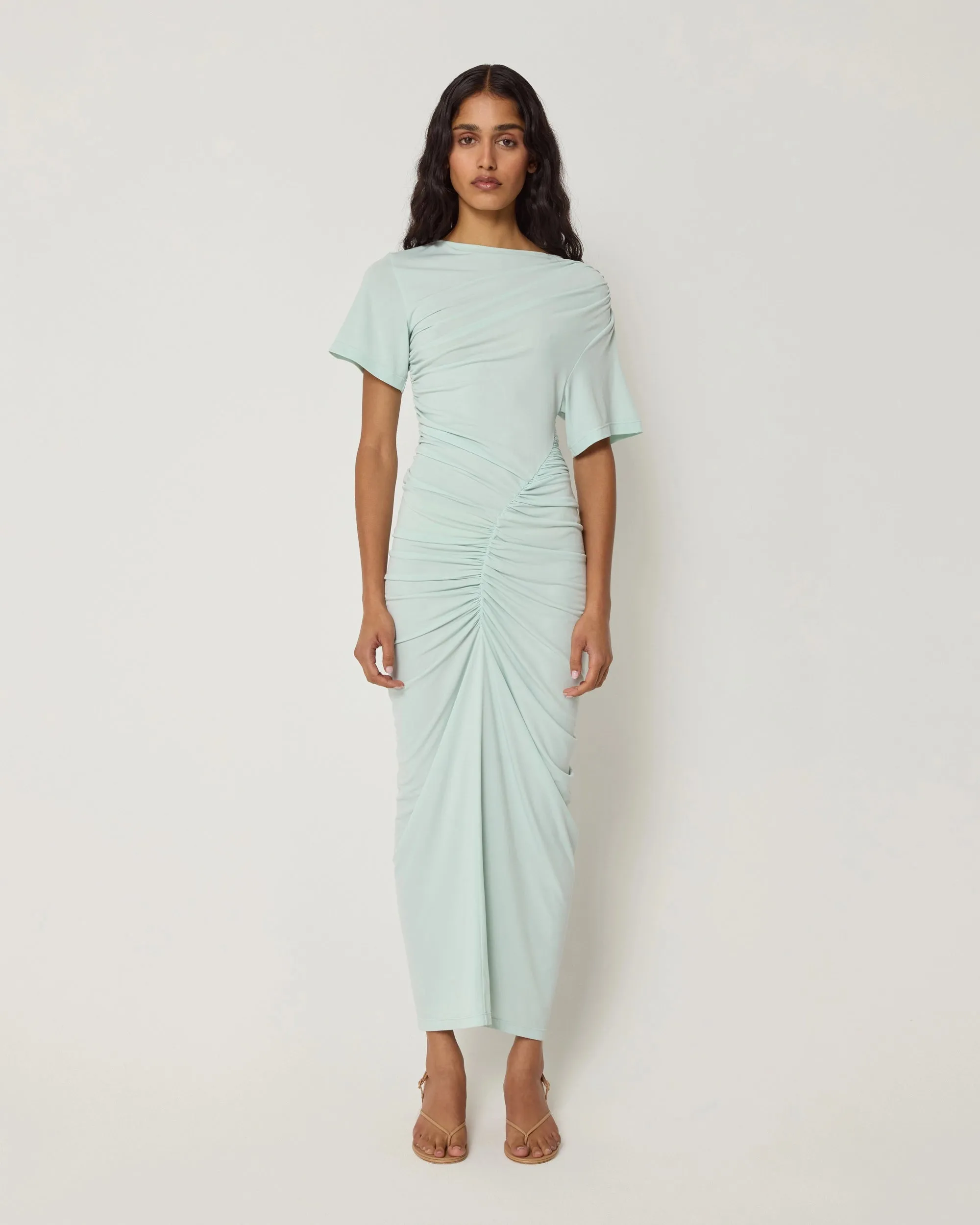 Asymmetrical Ruched Dress | Surf Spray