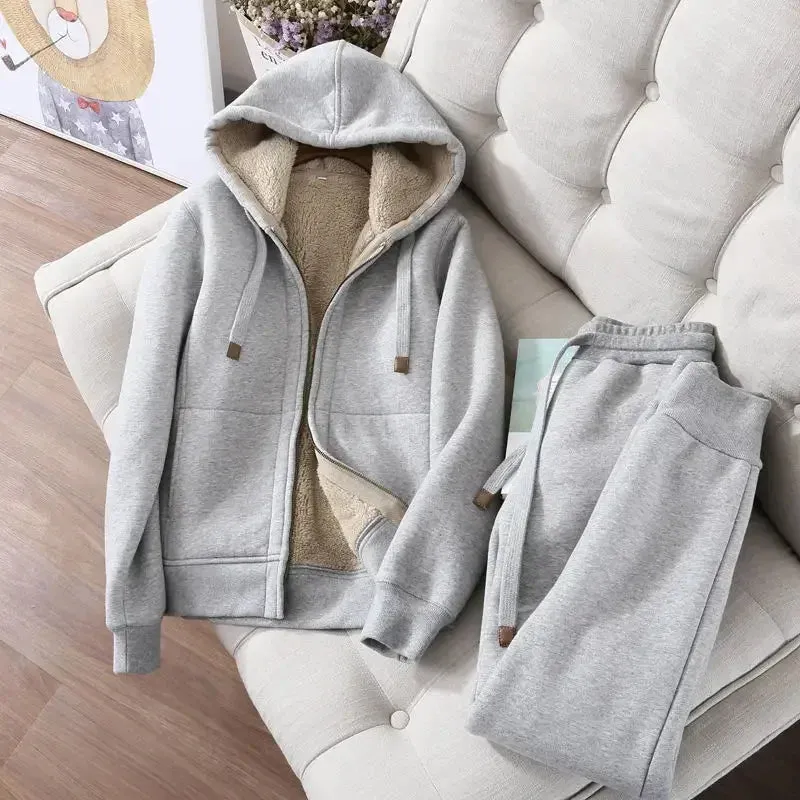 Autumn Winter Sweatshirt Women Plus Velvet Oversized Hoodies Jacket Long Sleeve Sweatshirt Sportswear Warm Women's Hoodies Z64