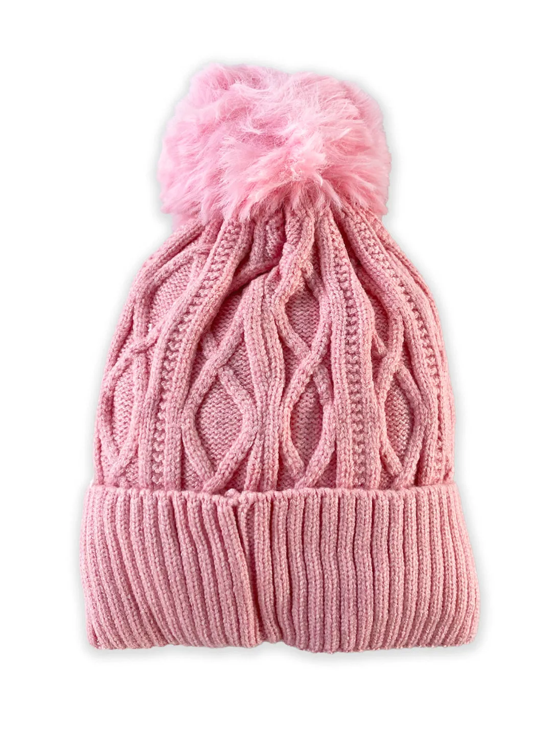 Baby Knitted Cap with Faux Fur