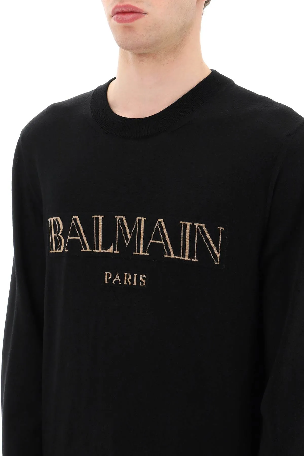 Balmain lightweight merino wool pullower