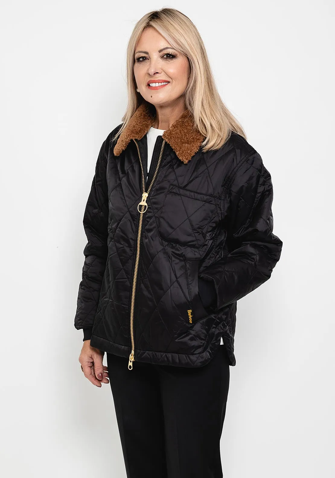 Barbour Womens Vaila Quilt Jacket, Black