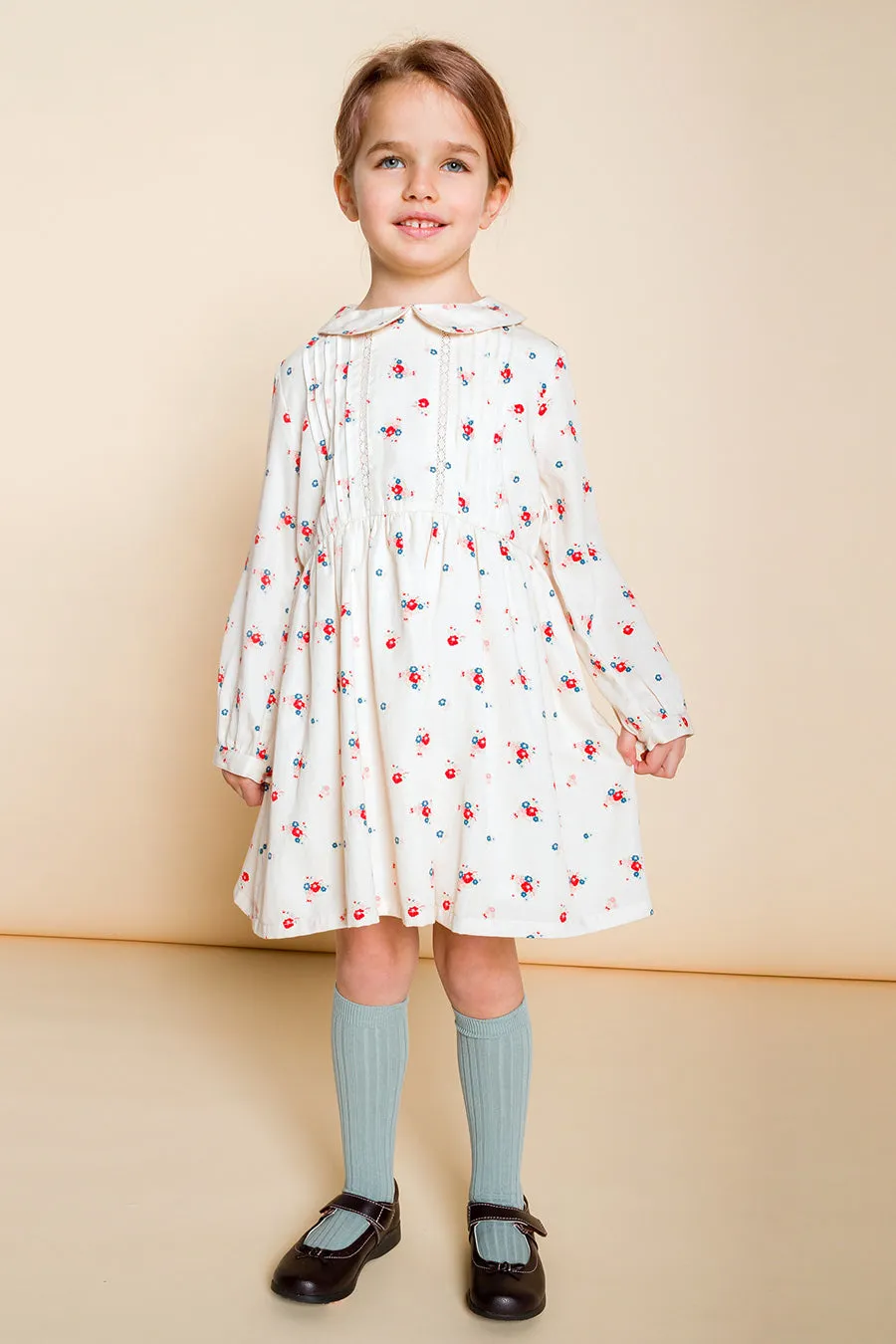 Beet World Ella Girls Dress  - Pink Floral