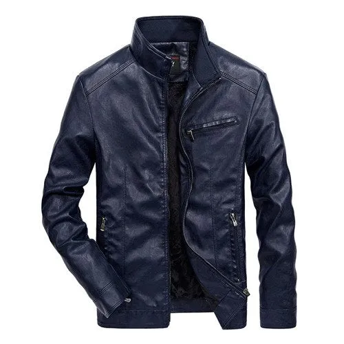 Biker Leather Windbreaker Jackets