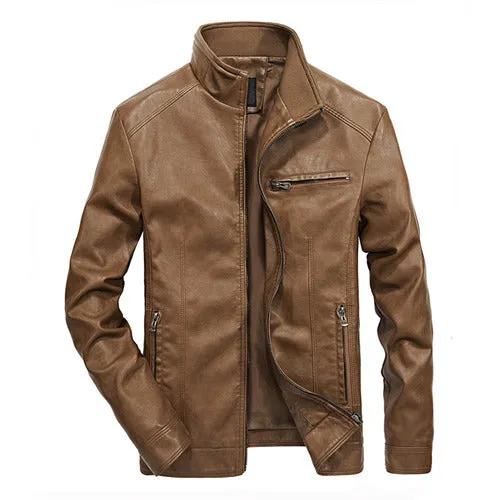 Biker Leather Windbreaker Jackets