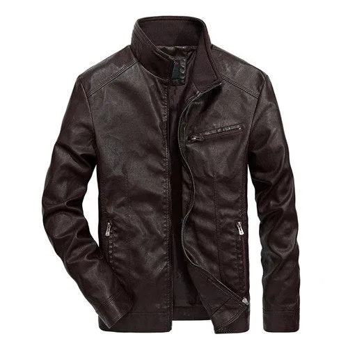 Biker Leather Windbreaker Jackets