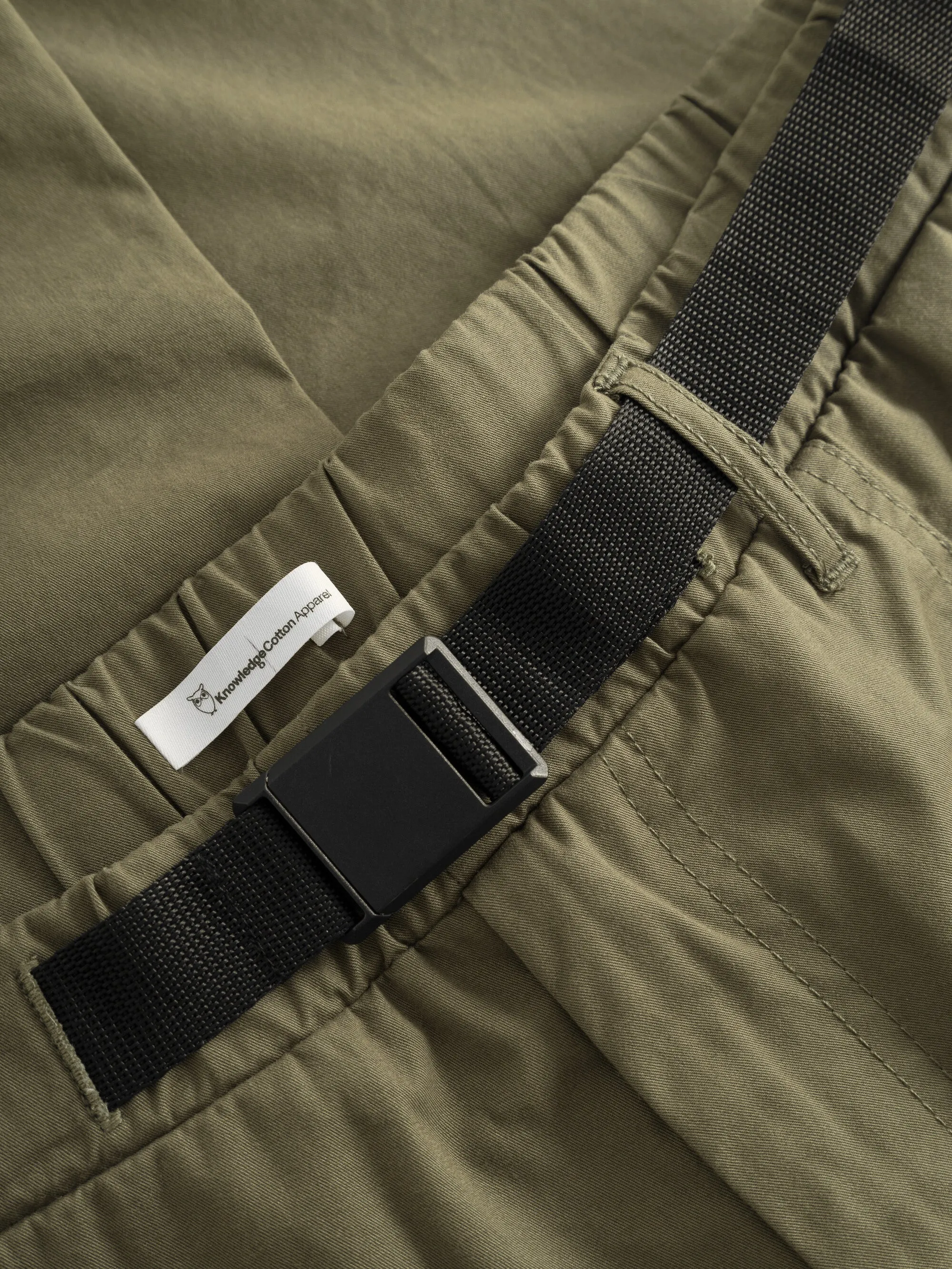 BIRCH hybrid twill belt cargo pants - Dark Olive