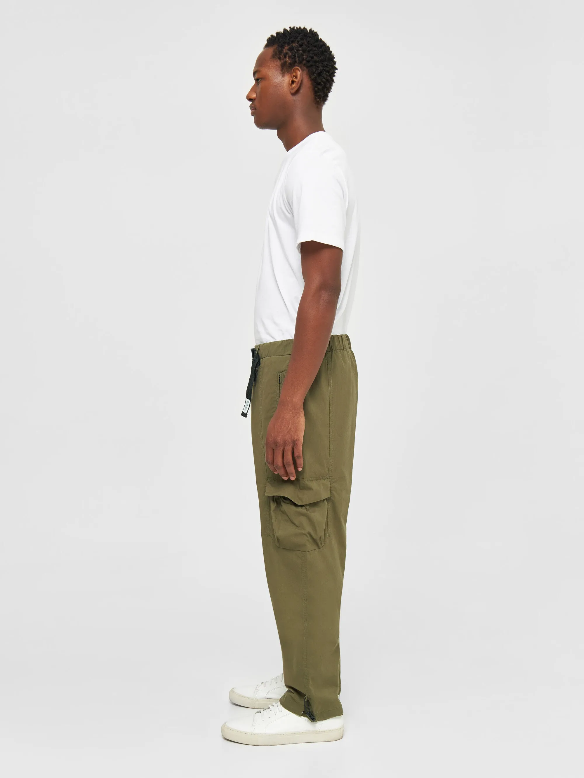 BIRCH hybrid twill belt cargo pants - Dark Olive