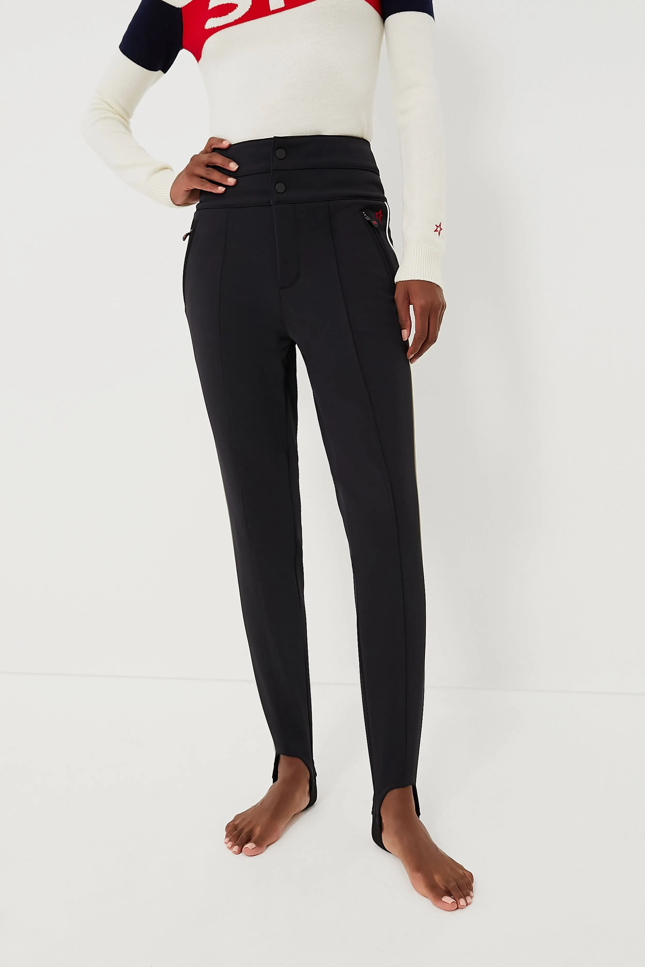 Black Aurora Skinny Stirrup Race Pant