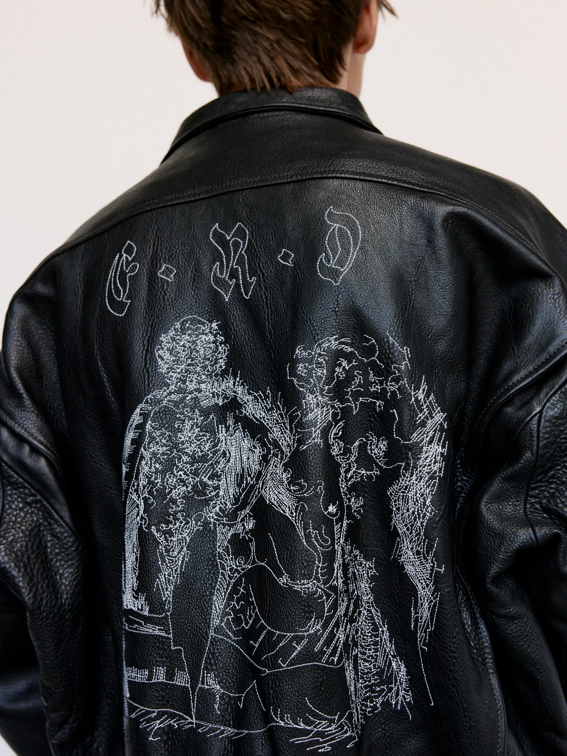 Black Painter's Wives Leather Library Jacket