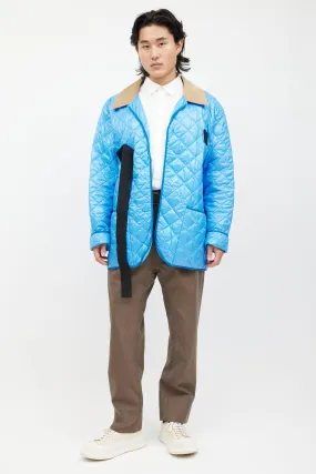 Blue & Black Quilted Chore Jacket