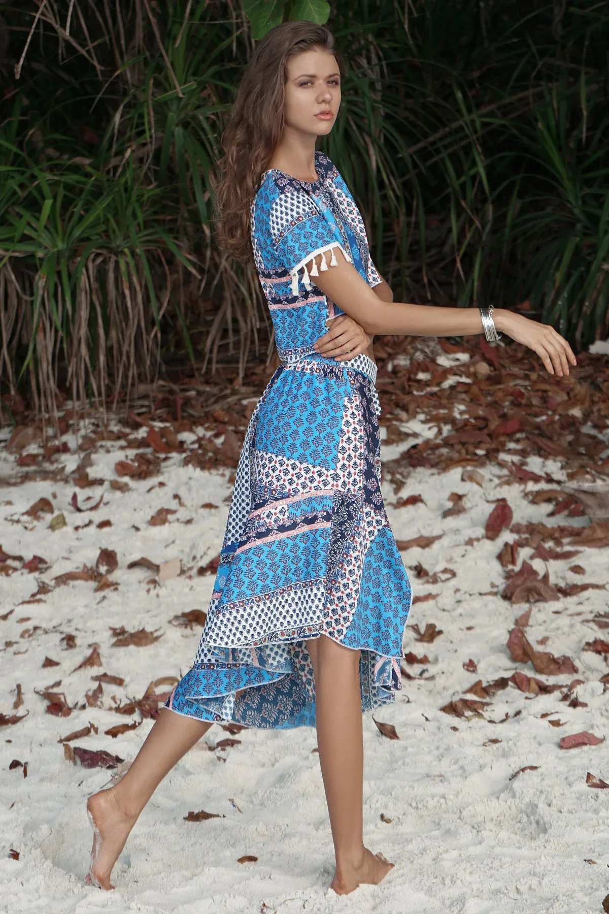 Bohemian Irregular Beach Casual Suit Two-piece Skirt