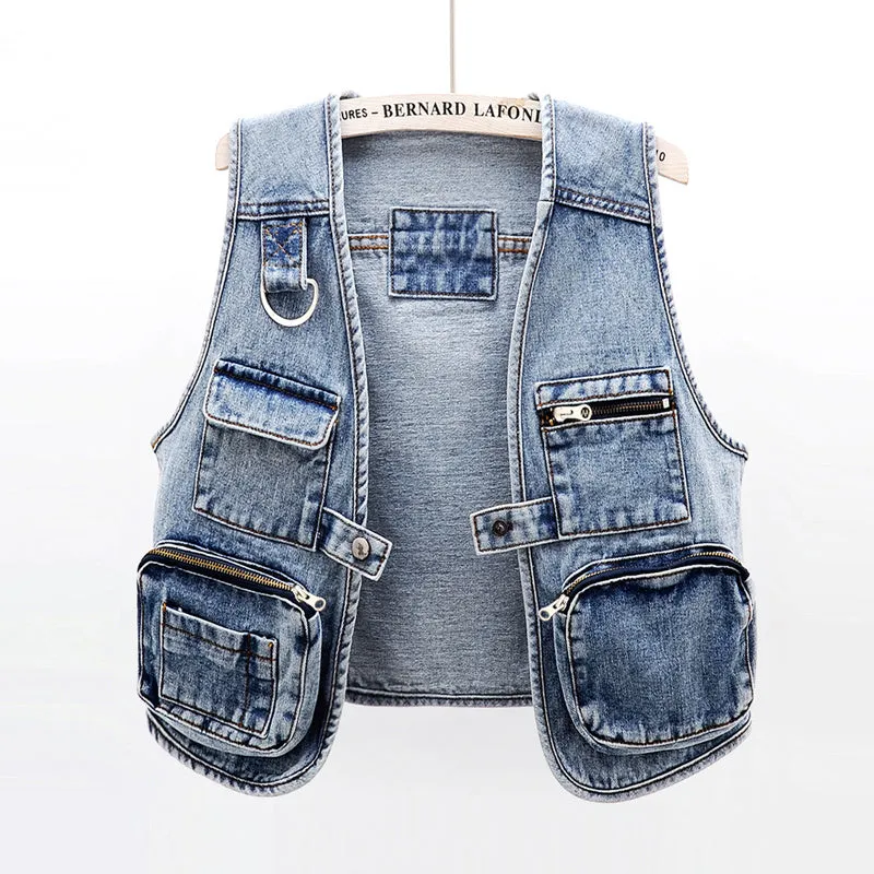 Boho Diva Denim Travel Vest