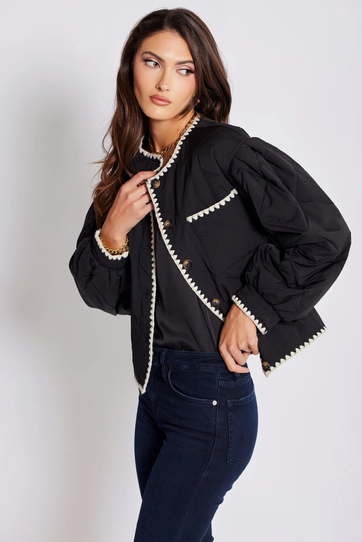 Brooklyn Whipstitch Quilted Jacket