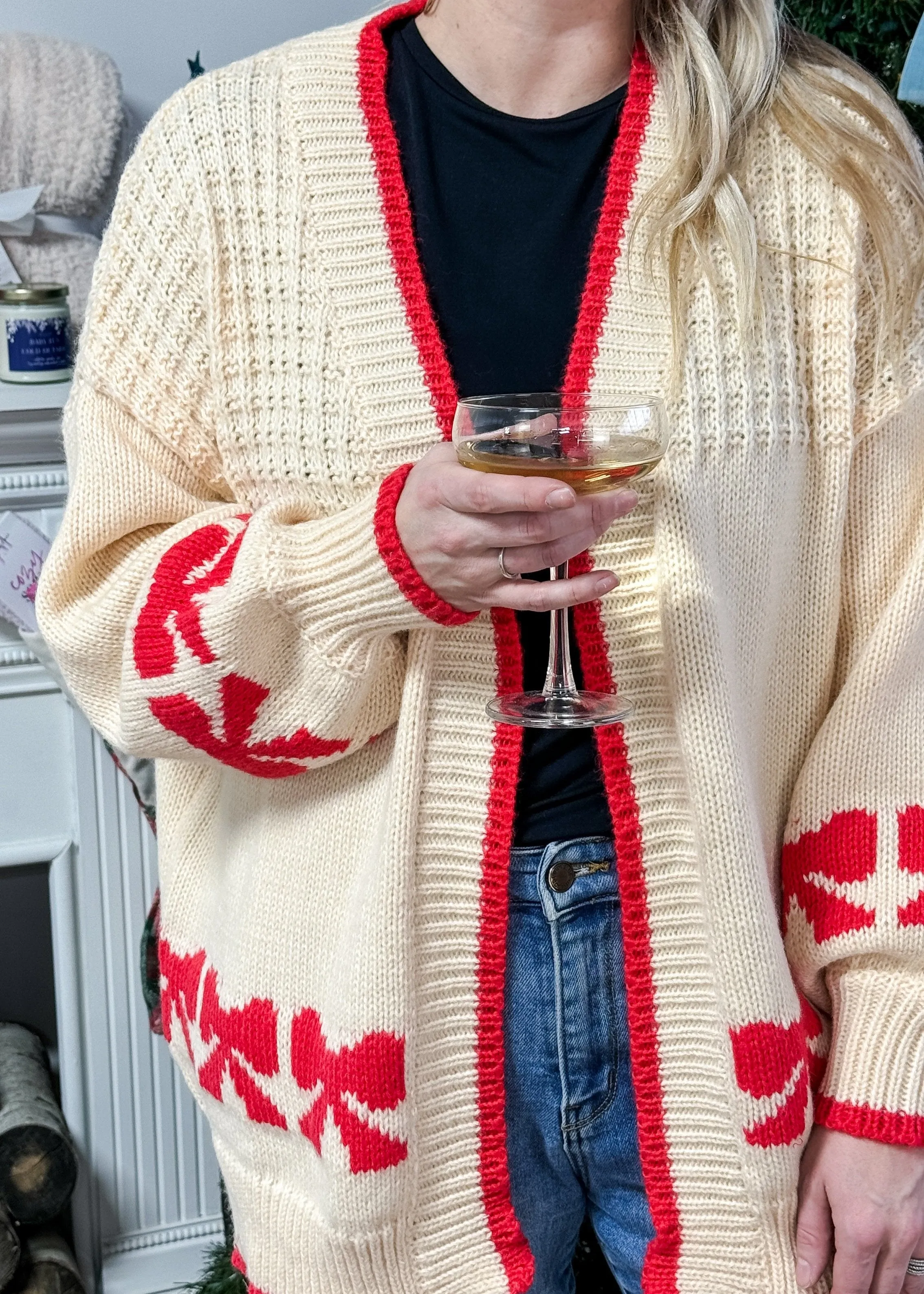 Cardigan With Bows