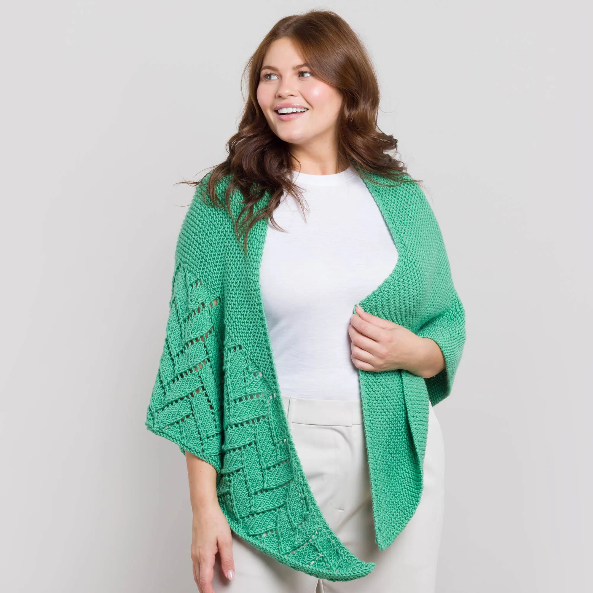 Caron Luxurious Knit Shawl