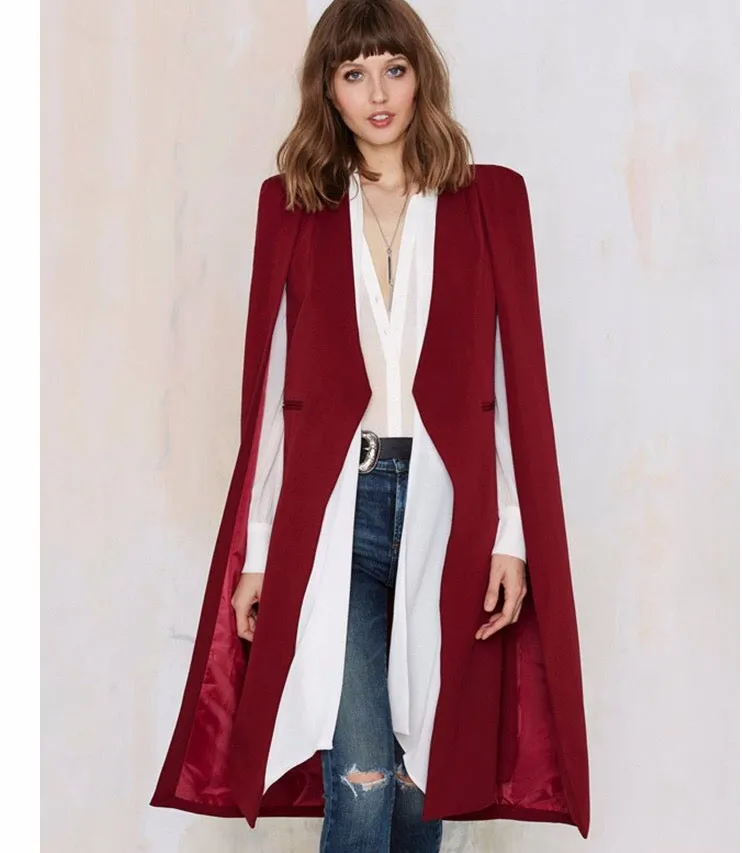 Chic open front cape cardigan jacket