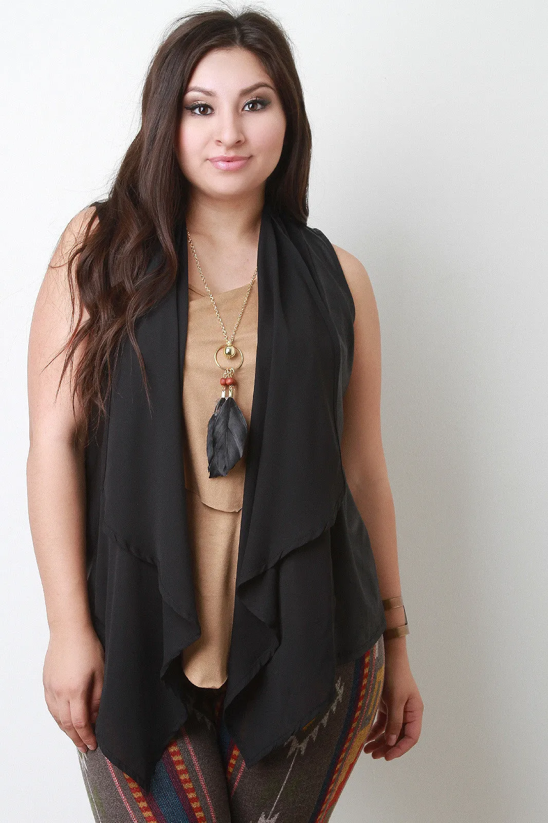 Chiffon Waterfall Vest