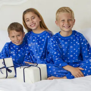 Children's Personalised Christmas Snowflake Pyjamas