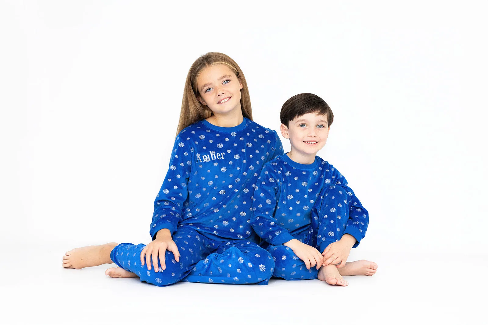 Children's Personalised Christmas Snowflake Pyjamas