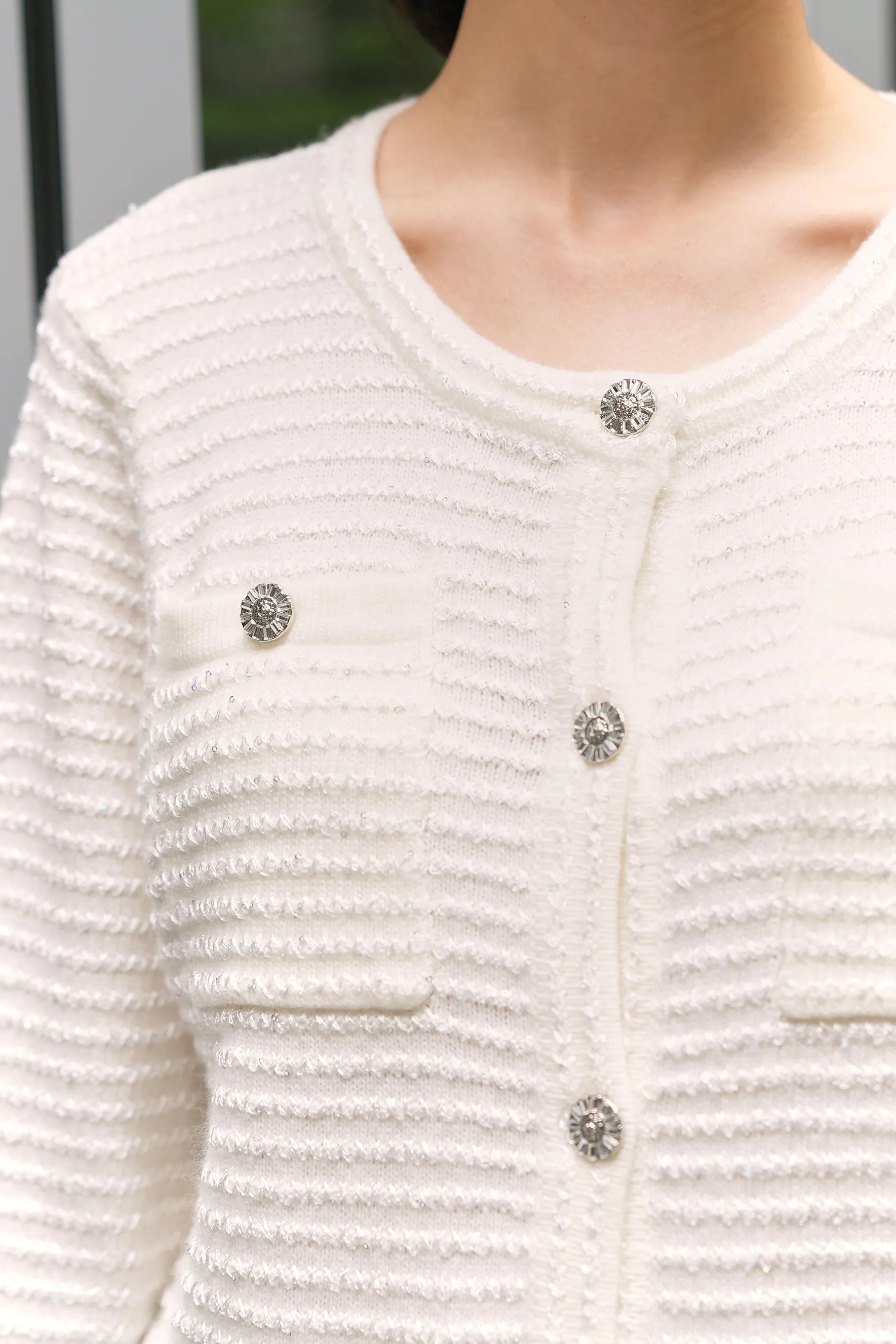 Christy Pocket Cardigan, Ivory