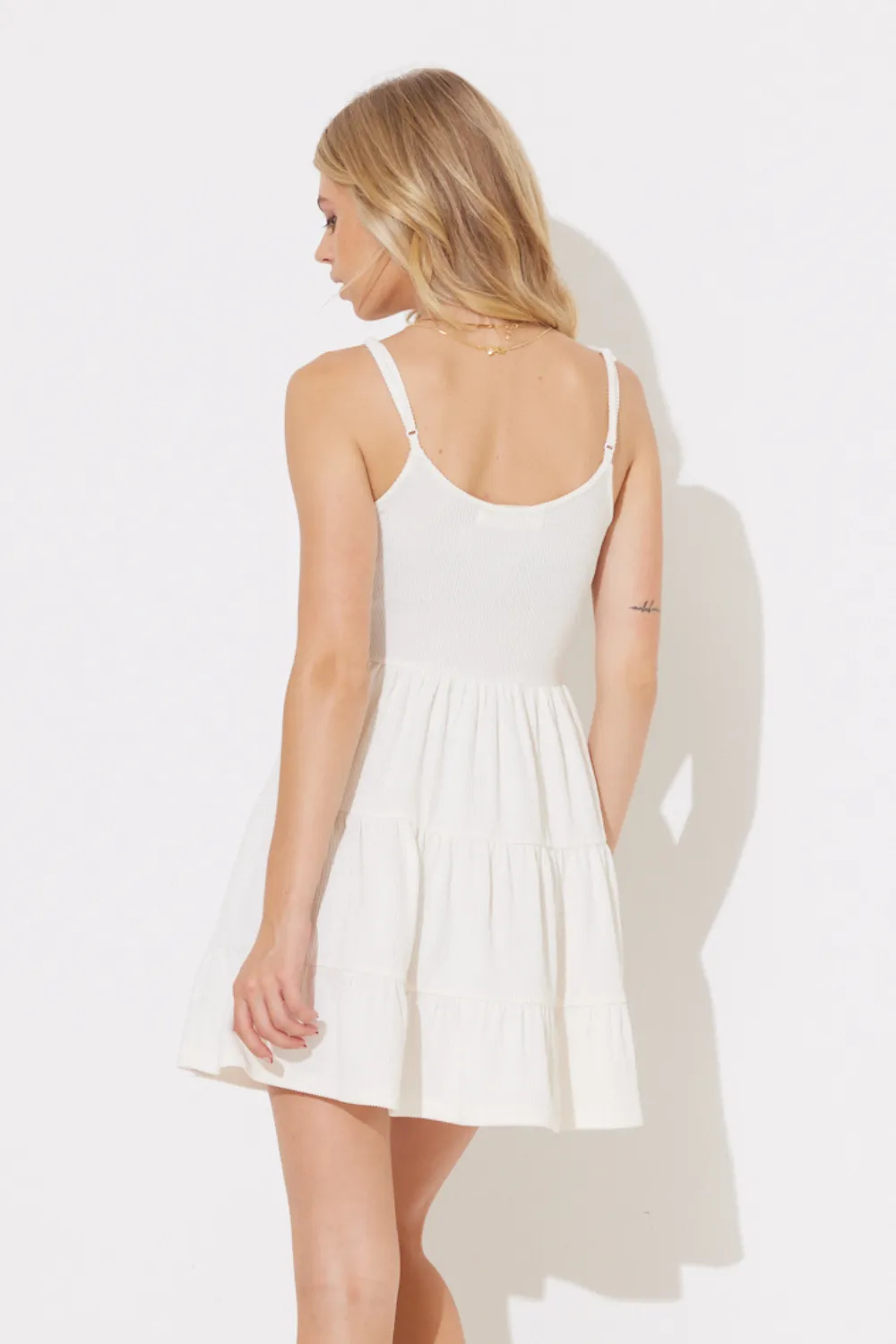 Cloud Rib Knit Twist Front Dress