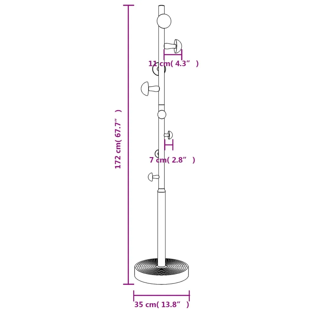 Coat Stand Blue 172 cm Powder-coated Iron