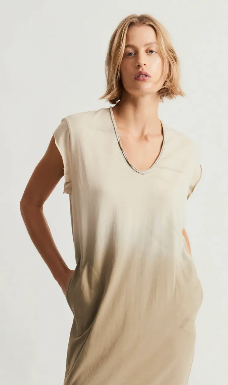 COCOON DRESS - FADED SAND