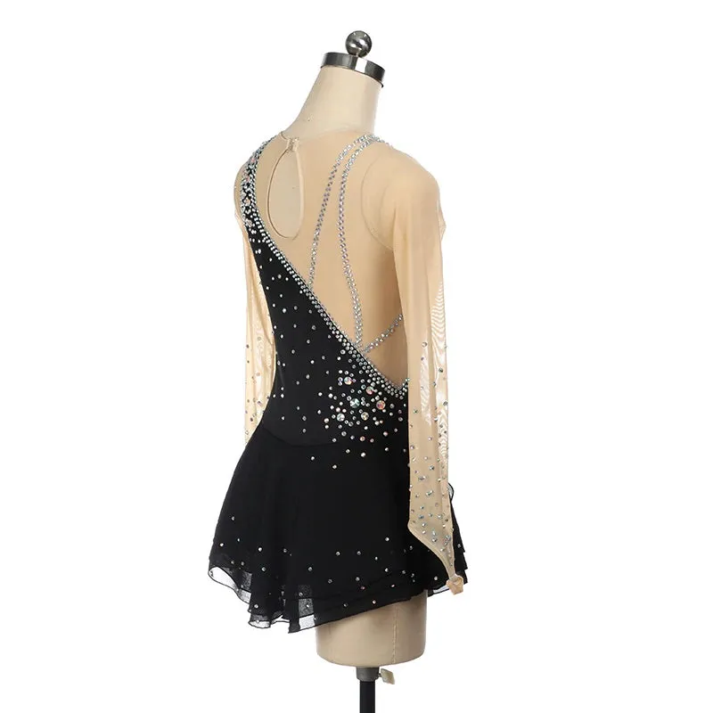 Competition Skating Dress, One Shoulder Straps Look BSU101220