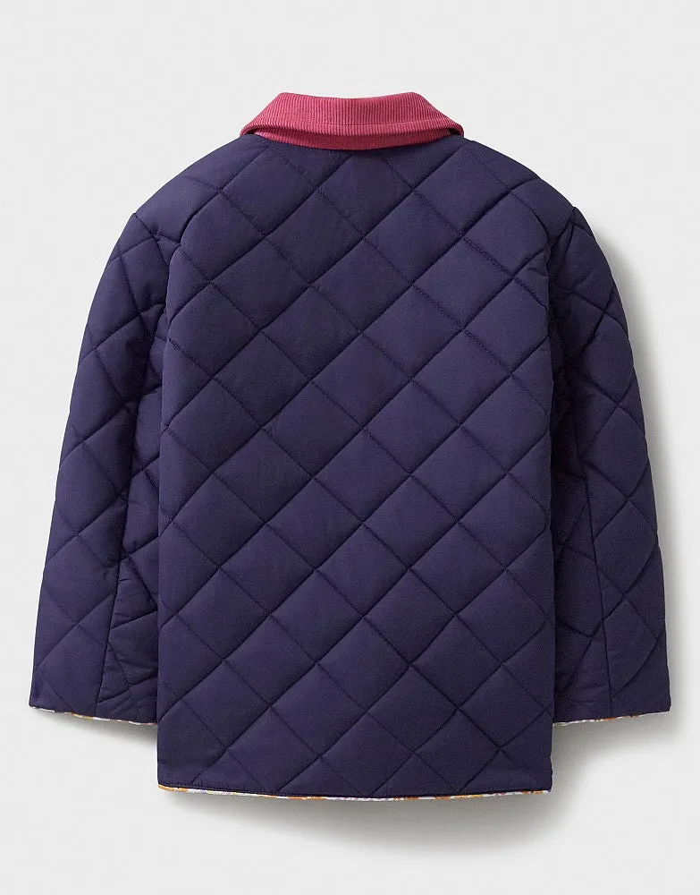 Crew Clothing Contrast Cord Collar Diamond Quilted Jacket