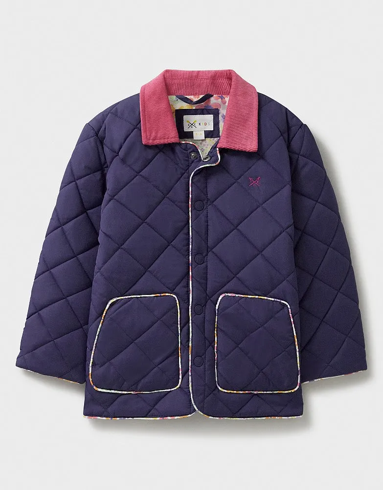 Crew Clothing Contrast Cord Collar Diamond Quilted Jacket