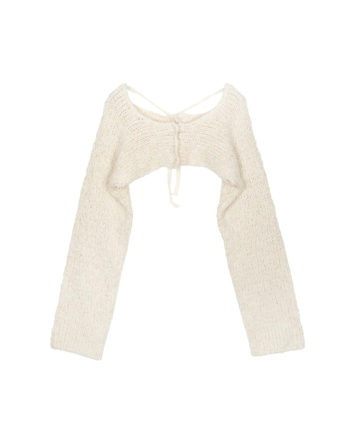 Cropped button fastening knit cardigan