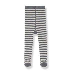 DAFNE striped tights - oatmeal