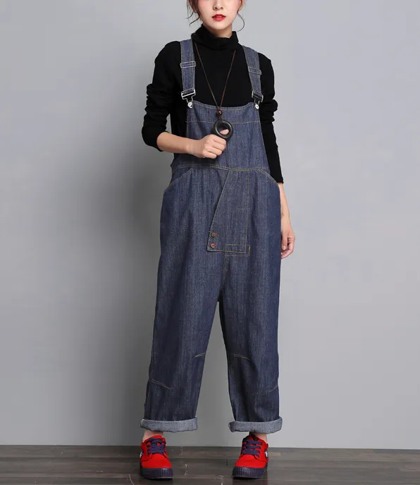 Denim Casual Spring Denim Overall Women Jumpsuits QY05