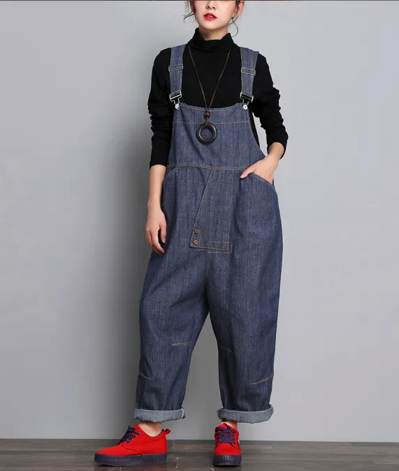 Denim Casual Spring Denim Overall Women Jumpsuits QY05