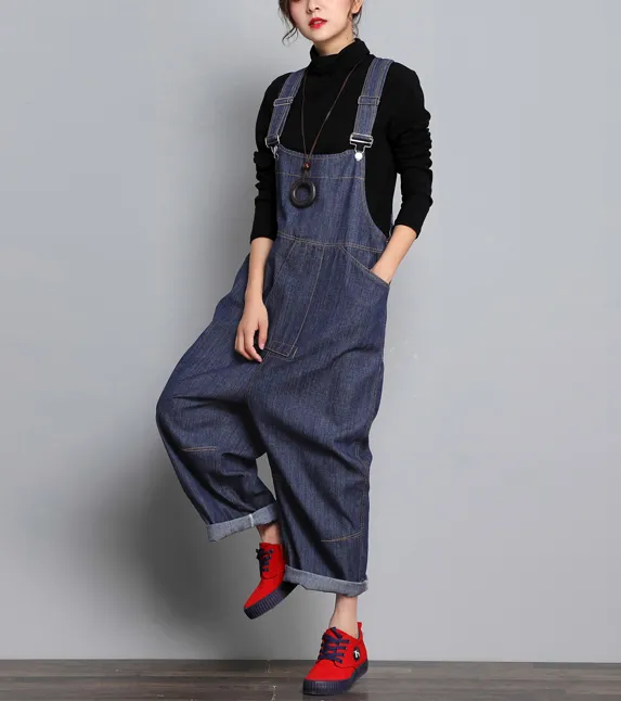 Denim Casual Spring Denim Overall Women Jumpsuits QY05