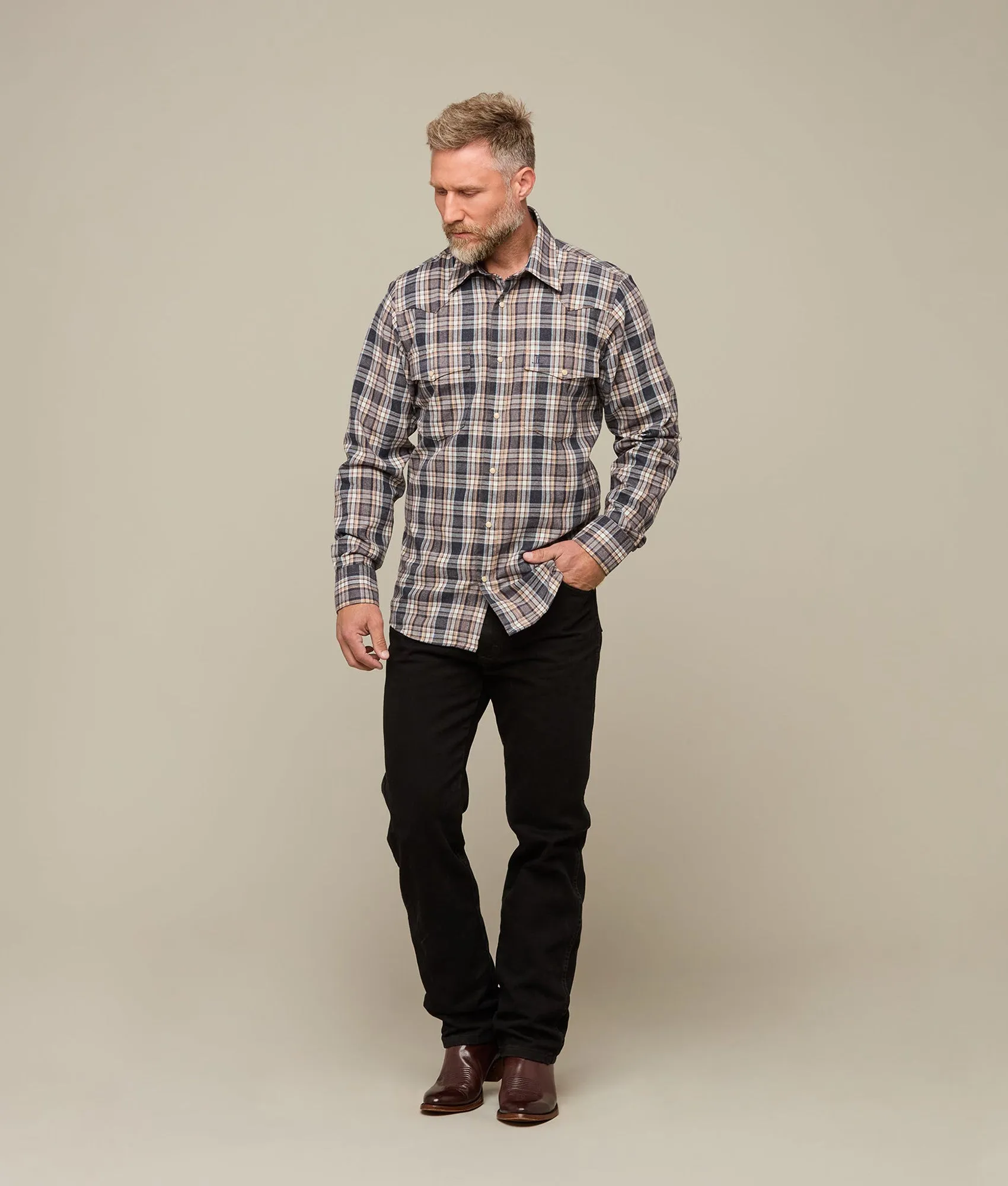 Denver Flannel :: Blue/Brown